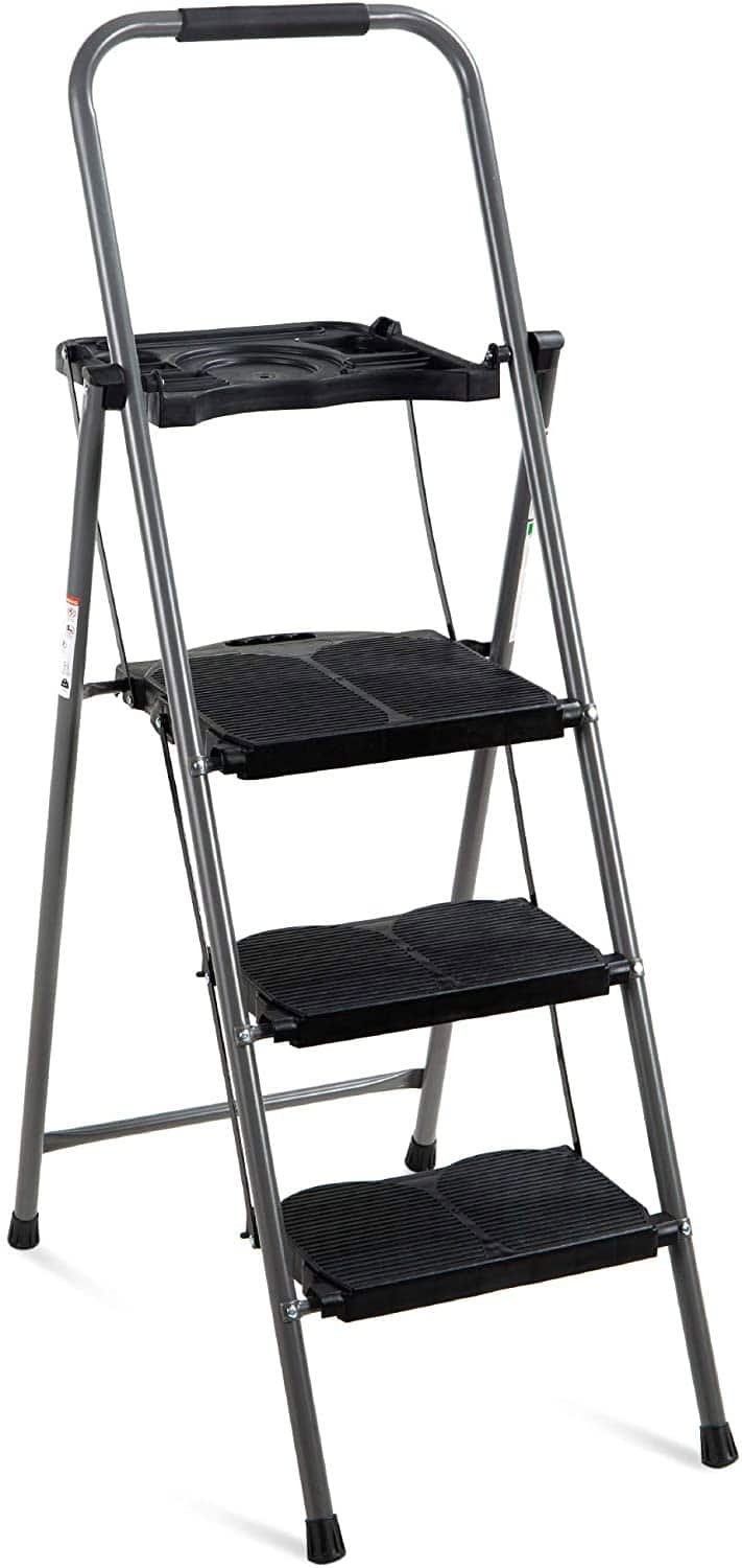 Best Choice Products Folding Steel 3-Step Ladder