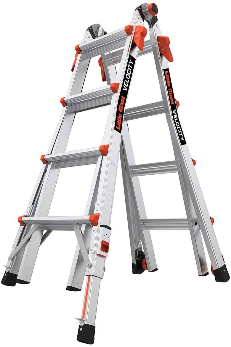 Little Giant Ladders Velocity with Wheels and Ratchet leg levelers