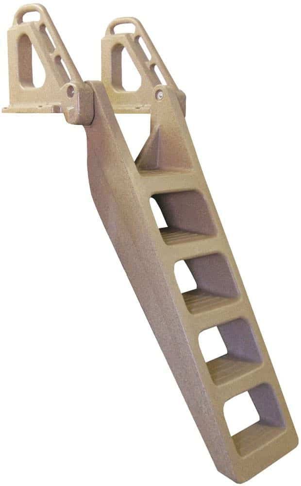 Techstar Dl-5 five steps Dock Ladder, Plastic, Sandstone